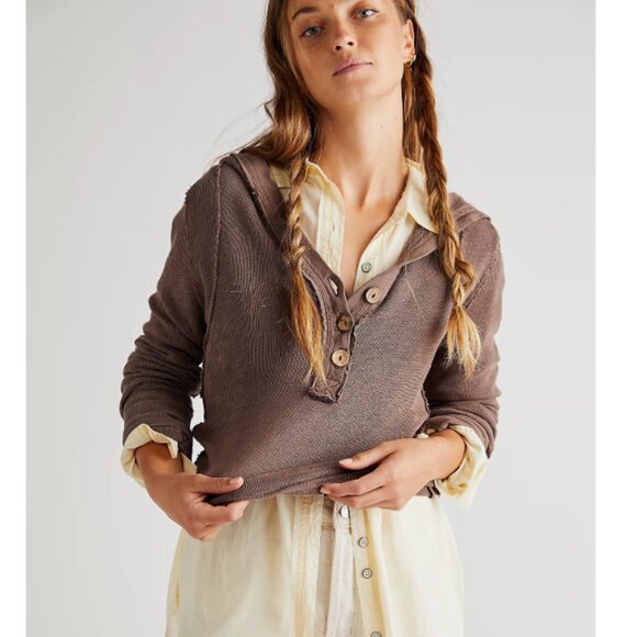Free People Tops - We the Free Adventurer Hoodie, Espresso Martini